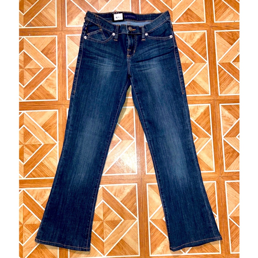 NWT Rock & Republic Kasandra Bootcut Low Rise Womens Denim Blue Jeans Sz 4 M